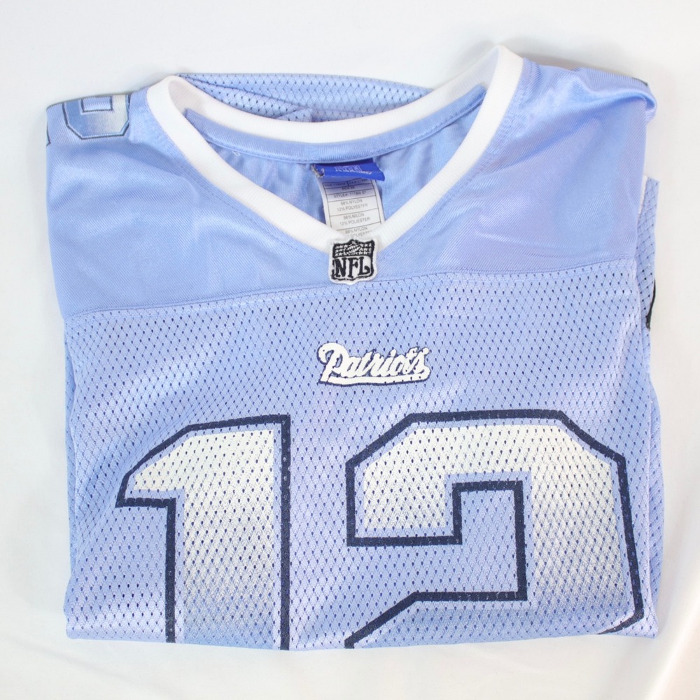 Reebok Light Blue NFL New England Patriots Tom Brady #12 Jersey Women's Size M - Picture 4 of 4